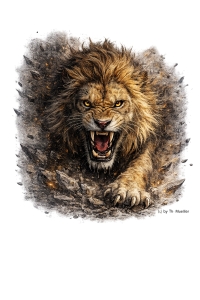 T-Shirt-Motiv-Lion-Power-Download-PNG-transparent