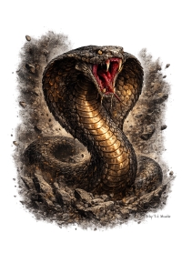 T-Shirt-Motiv-King-Cobra-Power-Download-PNG-transparent
