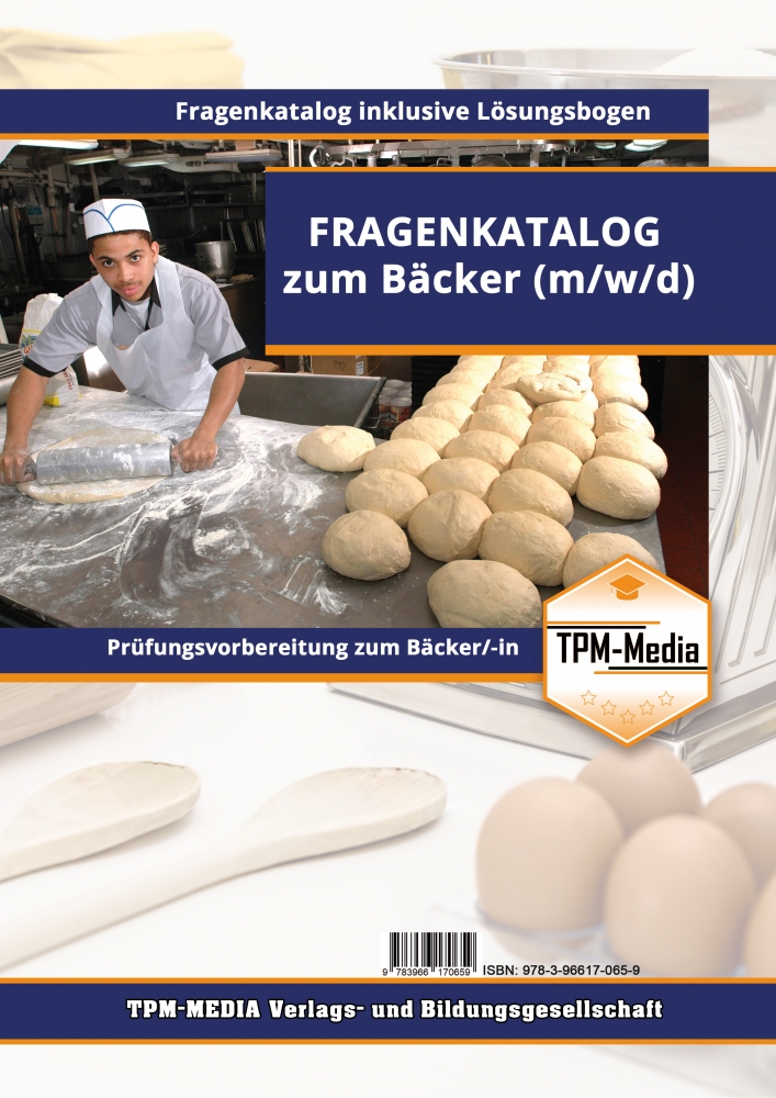 Bild 1 von Bäcker (m/w/d) Fragenkatalog mit über 1000 Lern-/Prüfungsfragen (eBook)