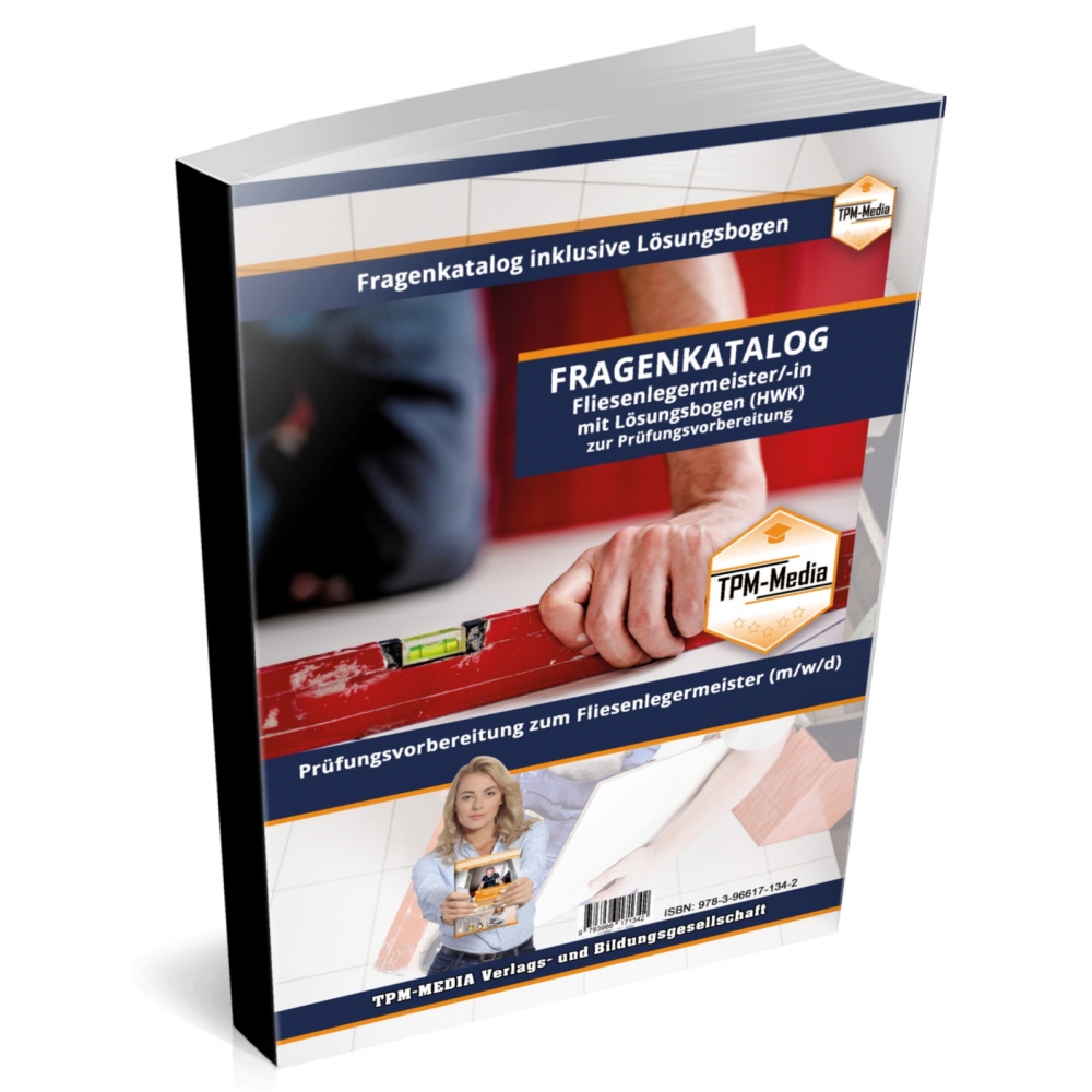 Bild 1 von Fliesenlegermeister (m/w/d) - PRO- Fragenkatalog mit Lösungsbogen (Buch-/Printversion) mit über 4400