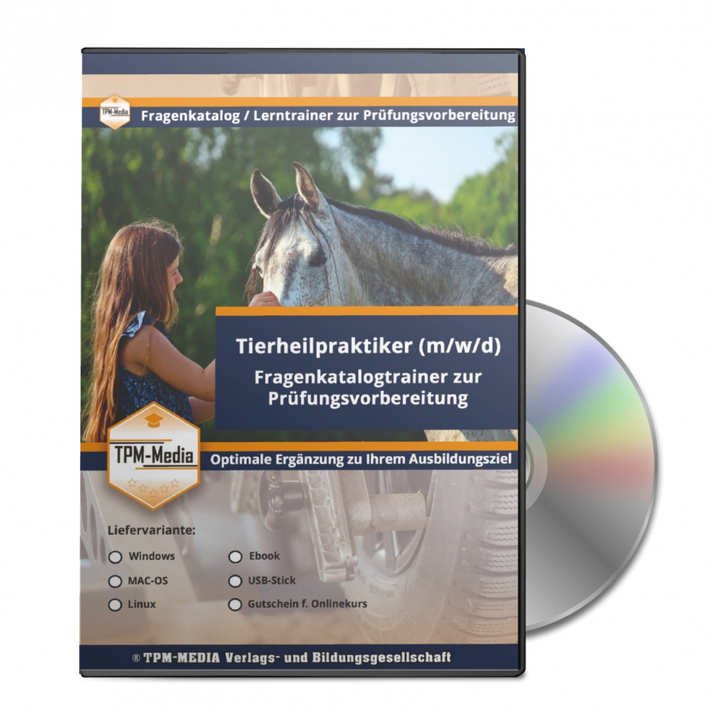 Bild 1 von Tierheilpraktiker (m/w/d) - Fragenkatalogtrainer mit 4000 Lern-/Prüfungsfragen (Download) - WINDOWS 