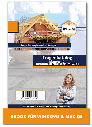 Bild 1 von Maurermeister Pro (m/w/d) Fragenkatalog mit über 5100 Lern-/Prüfungsfragen  / (Betriebssystem:) Downloadversion (eBook - Windows)